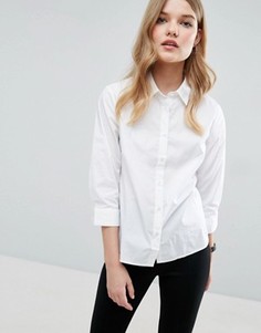 Белая рубашка с рукавами 3/4 ASOS - Белый
