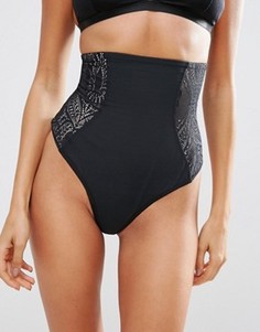 Утягивающие кружевные стринги ASOS - Черный