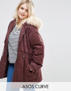 Парка ASOS CURVE Ultimate - Красный