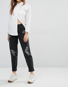 Потертые джинсы в винтажном стиле Waven Elsa - Черный