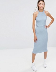 Облегающее платье с халтером Vero Moda - Синий