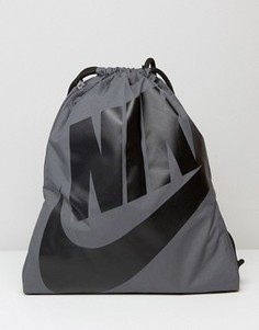 Серый рюкзак с завязкой Nike Heritage BA5351-009 - Серый