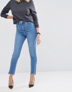 Умеренно выбеленные узкие джинсы в винтажном стиле ASOS FARLEIGH - Синий