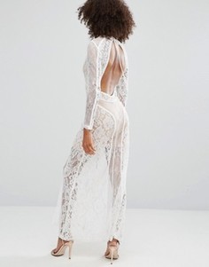 Платье макси с кружевной накладкой Glamorous - Белый