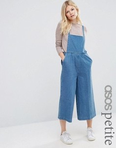 Укороченный джинсовый комбинезон ASOS PETITE - Синий