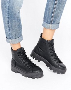 Ботинки на шнуровке ASOS ABBITH - Черный