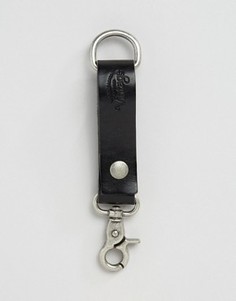Черный кожаный брелок для ключей Jack & Jones - Черный
