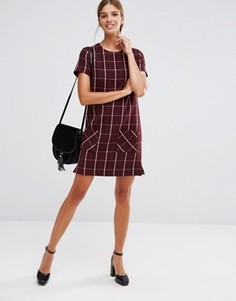 Цельнокройное платье в клетку New Look - Красный