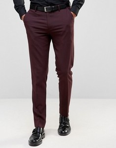 Бордовые зауженные брюки ASOS - Фиолетовый