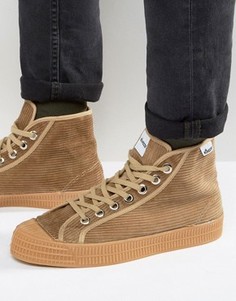 Высокие вельветовые кеды Novesta Star Dribble - Бежевый