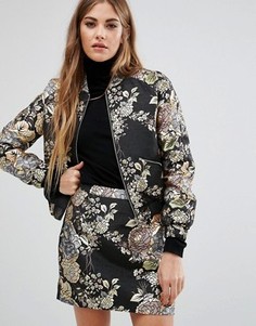 Комбинируемый пиджак с вышивкой и эффектом металлик Fashion Union - Мульти