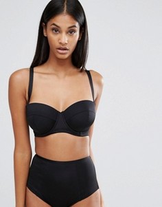 Бюстгальтер из микрофибры с чашечками-балконет ASOS FULLER BUST 28DD-36G - Черный