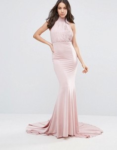 Платье макси с халтером City Goddess - Розовый