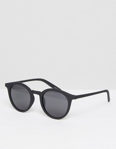 Круглые солнцезащитные очки с черной матовой оправой Quay - Черный