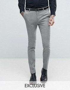 Супероблегающие брюки с узором гусиная лапка Heart & Dagger - Серый