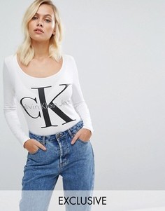 Боди с логотипом Calvin Klein Jeans - Белый