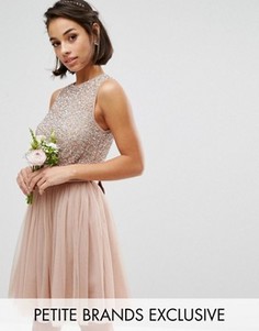 Платье мини без рукавов с пайетками Maya Petite - Розовый