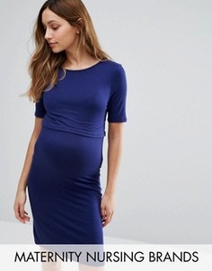 Двухслойное платье для кормления New Look Maternity - Темно-синий