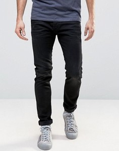 Черные выбеленные джинсы скинни с потертостями Diesel 679f - Черный