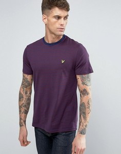 Темно-синяя футболка классического кроя в полоску с логотипом Lyle & Scott - Темно-синий