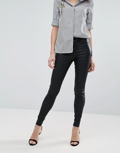 Зауженные джинсы с покрытием New Look - Черный