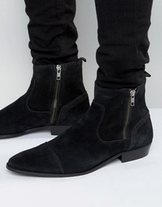 Замшевые ботинки Walk London Lancaster - Черный