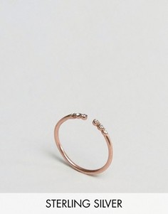 Серебряное кольцо с камнями и покрытием из розового золота ASOS - Медный