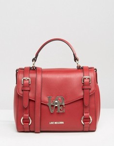 Сумка-тоут с пряжкой Love Moschino - Красный