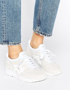 Бежевые кроссовки из фактурной кожи Asics Gel-Lyte V - Белый