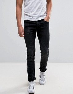 Черные выбеленные узкие джинсовые джоггеры стретч Only & Sons - Серый