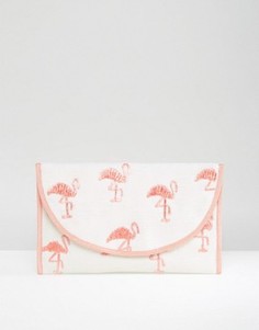 Клатч с вышивкой фламинго ASOS BEACH - Мульти
