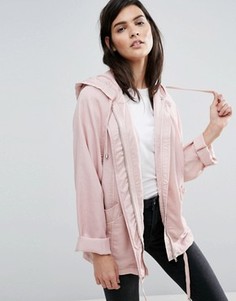 Мягкая куртка с капюшоном ASOS - Розовый