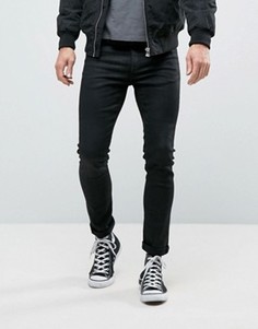 Черные джинсы скинни с покрытием New Look - Черный