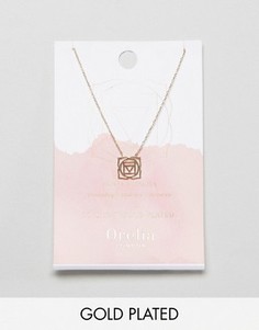 Позолоченное ожерелье Розовая чакра Orelia - Золотой