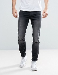 Рваные джинсы скинни Burton Menswear - Серый