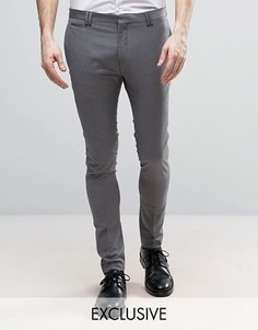 Укороченные суперузкие брюки Noak - Серый