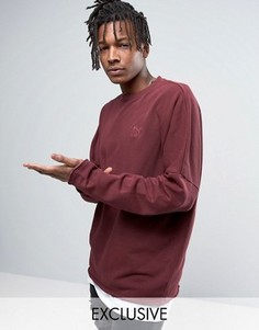 Бордовый свитшот с рваной отделкой Puma эксклюзивно для ASOS 57530501 - Красный