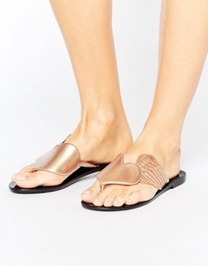 Золотистые сандалии с перламутровым эффектом Vivienne Westwood For Melissa - Черный