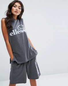 Комбинируемая футболка без рукавов с логотипом Ellesse - Серый