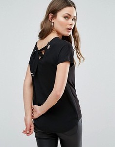 Топ с поясом на спине New Look - Черный