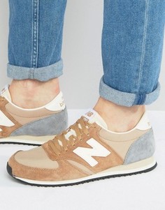 Бежевые кроссовки для бега в стиле 70-х New Balance U420ROA - Рыжий