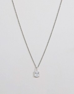 Серебристое ожерелье с камнем Mister Royalist - Серебряный