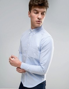 Обтягивающая оксфордская рубашка с карманом Abercrombie & Fitch - Синий