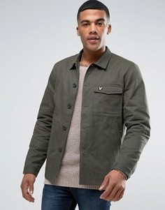 Куртка-рубашка в стиле милитари зеленого цвета с орлом Lyle & Scott - Зеленый