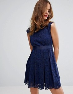 Кружевное платье Sisley - Темно-синий