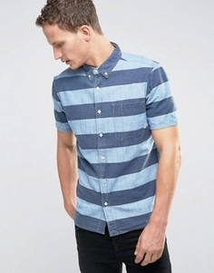 Рубашка в полоску с короткими рукавами и карманом Element - Синий