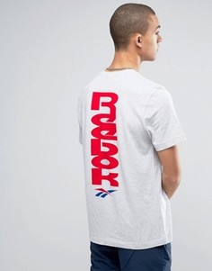 Серая футболка с логотипом в стиле 90-х Reebok BK6574 - Серый