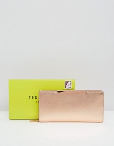 Фактурный кошелек на молнии с планкой Ted Baker - Золотой