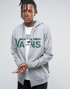 Худи серого цвета на молнии Vans - Серый
