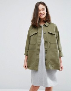 Куртка в стиле милитари Monki - Зеленый